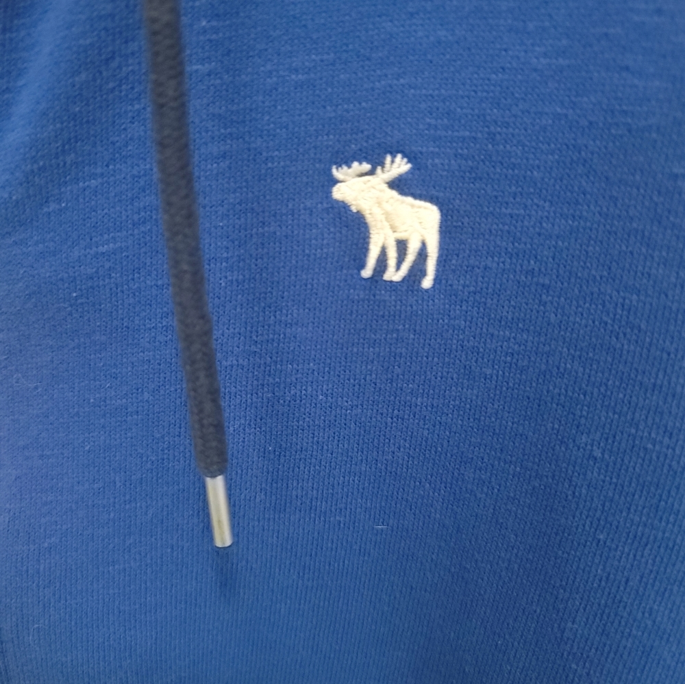 NWOT Men's Abercrombie & Fitch Zip-Up Hoodie Royal Blue Size Small - Picture 3 of 5